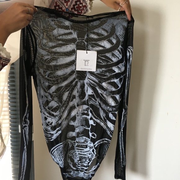 missguided skeleton jumpsuit